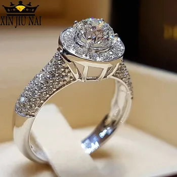 Kolo super flash diamantový prsteň klasické temperament diamantový prsteň Európskych a Amerických populárnych výbuchu žena krúžok