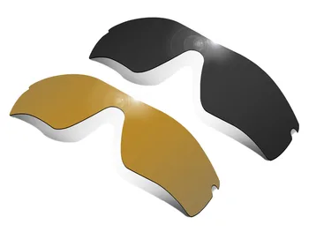 Glintbay 2 Kusy Polarizované slnečné Okuliare Náhradné Šošovky pre Oakley Radar Cesta Stealth Black a Bronz Zlato