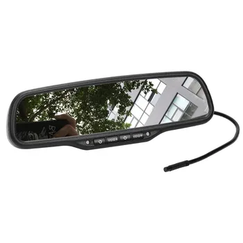 4.3 Inch Dual TFT LCD Displej, Auto Reverse Spätné Zrkadlo s Monitorom a Video Prehrávač pre Auto Spätné Zálohy Parkovacia Kamera/DVD