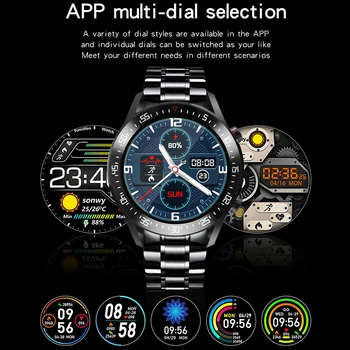 LIGE 2021 Nové Oceľové Pásmo Smart Hodinky Mužov Pre Android IOS Telefón Srdcovej frekvencie IP68 Nepremokavé Plný Dotykový Displej Luxusné Smartwatch