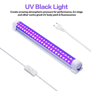 10W UV LED Panel Light Club nočný klub Strany Fialové Svetlo UV Čistenie Lampa Atmosféru Blacklight NÁS Plug 395nm
