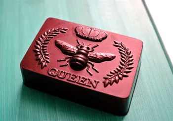 Silikónové Formy Queen Bee Vzor Ručné Obdĺžnikový Mydlo Plesne Vaňa Použiť Dekorácie Darček Sviečka Formy Aróma Kameň Formy