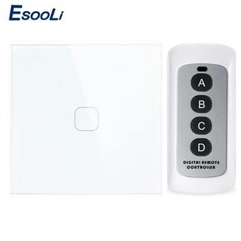 Esooli EU/UK Štandard 1/2/3 Gang Bezdrôtové Diaľkové Ovládanie Svetla Dotyk Prepínače, Smart Home RF433 Diaľkové Ovládanie, vypínač