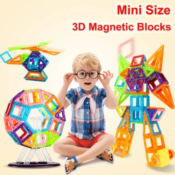 16-64pcs Mini Veľkosť Magnetického Dizajnér Magnetické Bloky 3D Modelovanie Konštrukcie Stavebné Bloky, Hračky pre Deti Narodeninám