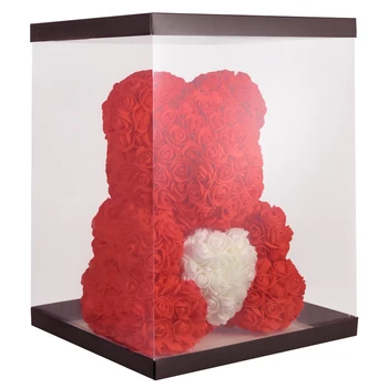 Dropshiping Luxus Ruže Medveď Srdce macko Rose Umelé PE Kvety, Svadba, Narodeniny Valentines Vianočné Darčeky pre Ženy