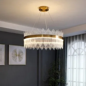 Atmosférický crystal obývacia izba luster Postmoderných svetlo luxusný luster jednoduché LED jedáleň luster spálňa lampa
