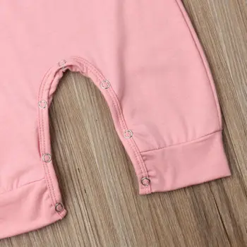 2020 Detské Letné Oblečenie Novorodenca Dievča Oblečenie 3D Kvet Romper Jumpsuit Klobúk 2 ks Pevné Nastavenie Dlhý Rukáv Oblečenie Nastaviť Playsuit