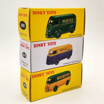 Veľa z 3 1/43 Dinky Hračky 25B/25BV Pre Fourgon TOLE P~geot a Poštových Diecast Modely Auto hračky