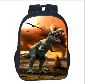 Detské Pop Zviera Tlače Batoh Jurský Dinosaur World Kráľovstvo Dievčatá Chlapci Detí, Školské tašky 16 palcov