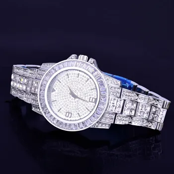 Pánske hodinky Veľké Dial Vojenské Quartz Hodiny Luxusné Baguett Drahokamu Business Nepremokavé náramkové hodinky Relogio Masculino