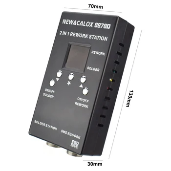 NEWACALOX EÚ 700W Mini Spájkovacie Stanice Digitálnych 2 V 1 SMD BGA Prepracovať Zváranie Stanice Hot Zbraň Spájkovačka PCB Ohrievač Nástroj