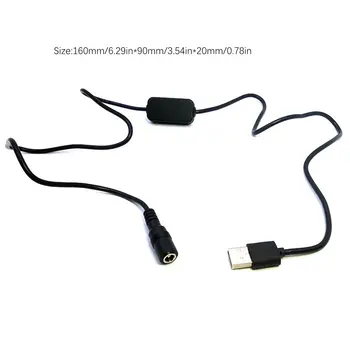 USB Napájací Kábel Žena 5,5 mm Konektor s 8V Regulátor pre Fotoaparát, Batéria DC Spojka LP-E6 DR-E6/AC-PW20 NP-FW50/BLN1