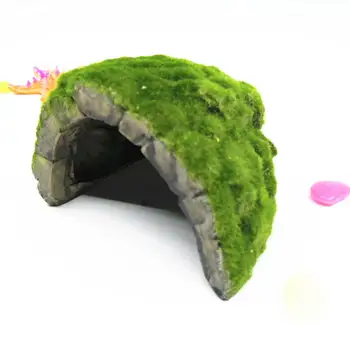 Kuulee Simulovať Moss Hrnú Pet Jaskyňa Skryť Vesta pre Akvárium Plazov Box Korytnačka Spider
