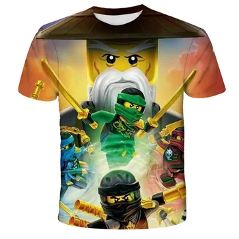 3D Chlapci Tričko Legoes T-shirt Dieťa Ninjago Chlapec Tričko Krátke Rukávy Deti, Letné Šaty, Batoľa, Dieťa, Chlapec Streetwear