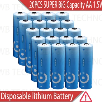 20 KS/veľa Zbrusu Nový SUPER Veľká Kapacita batérie typu AA 1,5 V lítiové železa batérií.Vysoký výkon Dlhú životnosť digitálny Fotoaparát, rádio batérie