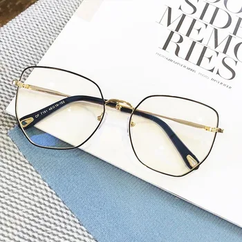 MS 2018 Retro móda okuliare so sklom rám pre ženy s krátkozrakého okuliare super ľahké Ženy optické sklá Nové Okuliare