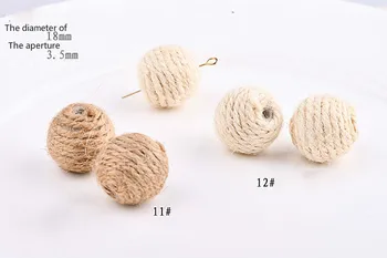 Juhokórejský ručné DIY lano tkané konopné lano pre perličkové náušnice prívesok náušnice náušnice