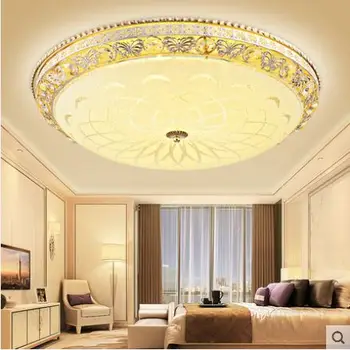 Spálňa lampa jednoduché moderné led stropné svietidlo okrúhle obývacia izba atmosféru doma krištáľové lampy teplej miestnosti lampa