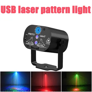 DJ, Disco svetelný Efekt LED Svetlá Strana Mini USB Laserové Svetlo Projektora na Predaj pre Svadby, Narodeniny