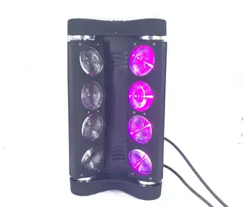 LED Pohyblivé Hlavy Pavúk Svetlo 8x15W 4in1 RGBW Strana Svetlo DJ Osvetlenie svetla DMX Svetlá javiskové efekty