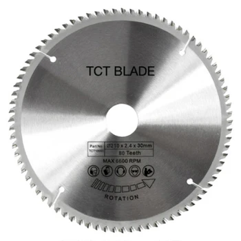 210mm 80T 30 mm Vŕtanie TCT Circular Saw Blade Disk pre Dewalt Makita Ryobi