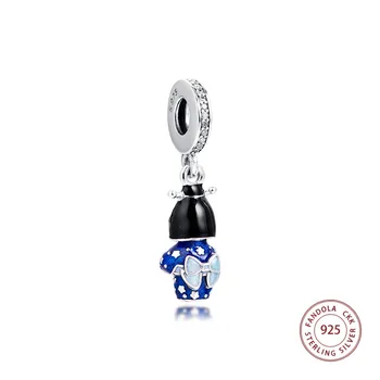 Hodí Pandora Kúzlo Náramok 925 Sterling Silver Japonské Bábiky v Modrej Kimono Visieť Charms Korálky DIY Šperky Čo 2020 Nové