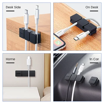 Dbg Kábel Klipy Organizátor Silikónový Kábel USB Winder Flexibilný Kábel Riadenia Klipy Kábel Držiak Na Myši, Slúchadlá Slúchadlá