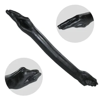 Black obrovský dvojité päsť dildo super dlhé rameno päsť G bod penis vloženie žena masáž, masturbácia, sexuálne hračky, dospelých, sexuálne hračky