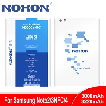 NOHON Batérie Pre Samsung Galaxy Note 2 3 NFC 4 Pozn.2 N7100 Note3 NFC N9000 Note4 N9100 N910X Mobilný Telefón Náhradná Bateria
