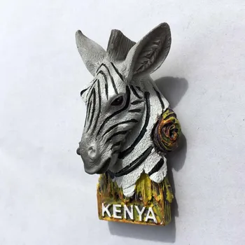 NOVÉ Afrika Keňa Magnety na Chladničku 3D Živice Ručné Zebra Chladnička Magnetických Nálepiek Cestovného Ruchu Suvenírov Darček