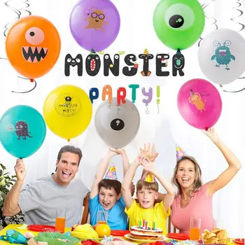 16pcs Monster Narodeninovej Party Balóny Baby Sprcha Chlapci Little Monster Prvé Narodeniny Party Dekorácie Foto Pozadie