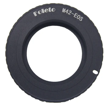 Foleto10pcs/veľa black AF Confirm Mount Adaptér Pre M42 Objektív pre Canon EOS EF Fotoaparát EOS 5D / EOS 5D Mark II / EOS 7D