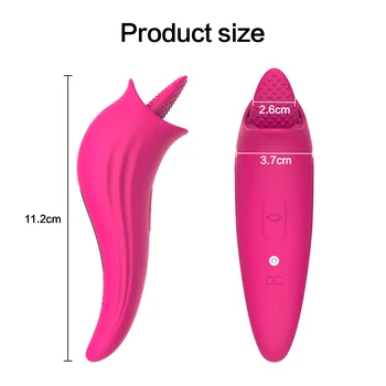 Klitoris Jazyk Lízanie Pošvy Vibrátor Stimulátor Klitorisu Fajčenie Ústne Bradavky Sexuálne Hračky pre Dospelých Žien Masturbator Erotické Produkty