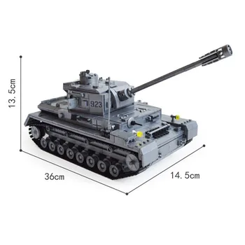 1193Pcs Vojenské Veľké Panzer IV Tank Model Stavebné Bloky Sady Armády WW2 Brinquedos Tehly Auta Vzdelávacie Hračky pre Deti,