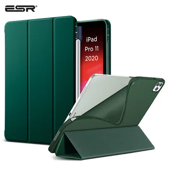ESR iPad Kryt pre 2020 iPad Pro 12.9/11 Palcový 2. 4. Verzia TPU Späť Hladký na Dotyk Cítiť Auto Wake/Spánku Smart Cover Prípade