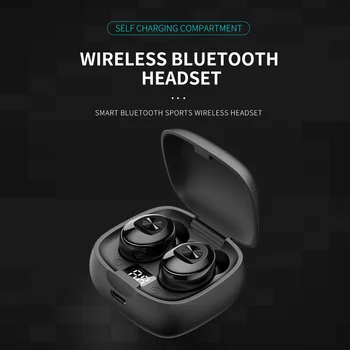 TWS 5.0 Bluetooth Slúchadlá Bezdrôtové slúchadlá Šport Slúchadlo Mini Headset Stereo Zvuk V Uchu IPX5 Nepremokavé výkon displej