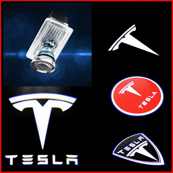 Auto Vitajte Svetlo LED, 3D Logo Tieň, Svetlo Nano Dekoratívne Signál Lampa Pre Tesla Model 3 Model X Model S Model Y Príslušenstvo