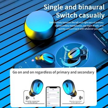 Mini TWS Bluetooth 5.0 Slúchadlá Bezdrôtové Slúchadlá In-Ear Stereo Športové Nepremokavé Bezdrôtové Slúchadlo Headset S Mikrofónom