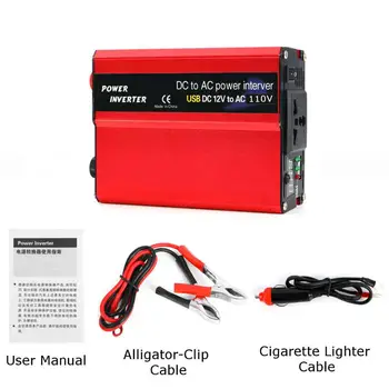 4000W Prenosné Auto Menič DC 12V do AC 220V/110V USB Nabíjací Konvertor Adaptér, LED Volatge Displej Modifikovaná Sínusová Vlna