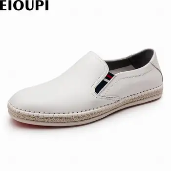 EIOUPI nový dizajn real soft úplné zrna kožené priedušná pánska móda business bežné čistenie mužov topánky e160302
