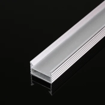 1~20PCS 0,5 m vzorky lacné U shape led hliníkový profil pre 12 mm pásky pcb plochý hliníkový kryt