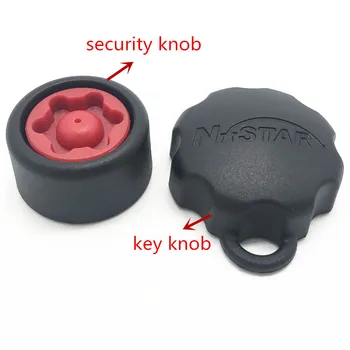Zmiešané Kombináciu Anti Theft-Pin-Lock Bezpečnostné Gombík a Kľúč Gombík pre 1 palcový Priemer B Veľkosť Duoble Zásuvky Rameno