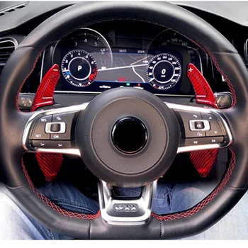Carbon Fiber Volante Vozidla Rozšírenie Pádlo radiaca páka pre Volkswagen POLO GT DSG 2016 2017 2018