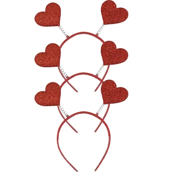 Valentín Kostým Nastaviť Červené Srdce Tvar Hairband Fantázie Okuliare Pre Valentines Day Party Dekorácie Vanlentines Deň Dodávky