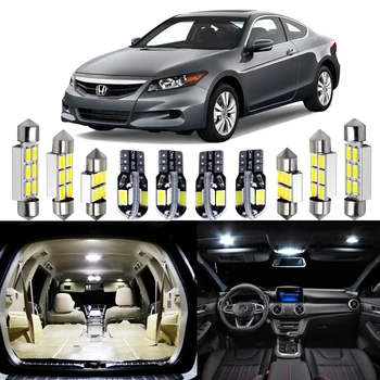 Vhodné Pre Honda Accord Coupe & Sedan 2003-2012 Ultra BIELA vnútorné Osvetlenie Led Package Súpravy 8 Kusov Mapu Dome špz Lampa