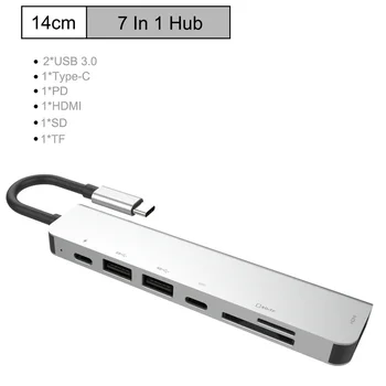 9-v-1, USB Typ C HUB S HDMI, RJ45 PD Poplatok SD/TF Kariet USB-C Hub Rozbočovač Pre Macbook Pro Notebook Príslušenstvo Multi HUB