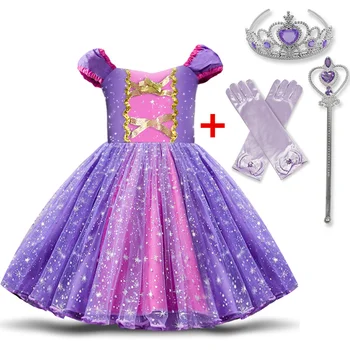 Baby Dievčatá Sequin Šaty Princezná Cosplay Kostým Detí, Narodeniny, Party Vestidos Deti Halloween Karnevalové Oblečenie