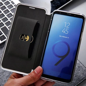 S9 Plus Kožené puzdro pre Samsung Galaxy s9 Magnetické Flip Peňaženku Stáť obal pre Samsung Galaxy S9 Plus PU Kožené Pokrytie Celej Capa