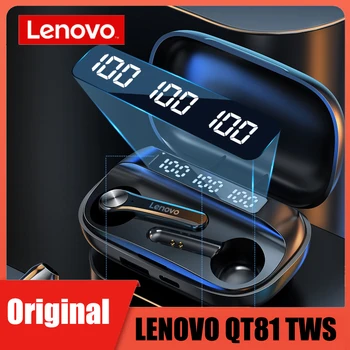Originálne Lenovo QT81 Bezdrôtové Slúchadlá Bluetooth Slúchadlá Dual Stereo Bass Dotykové Ovládanie s Mic Dlhý Pohotovostný Výkon Displej