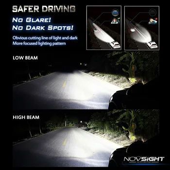Novsight H7 LED H4 led H11 H8 HB3 9005 HB4 9006 Auto LED Reflektor Žiaroviek 60W 10000LM Automobilových Svetlometov Hmlové Svetlá 12V 24V